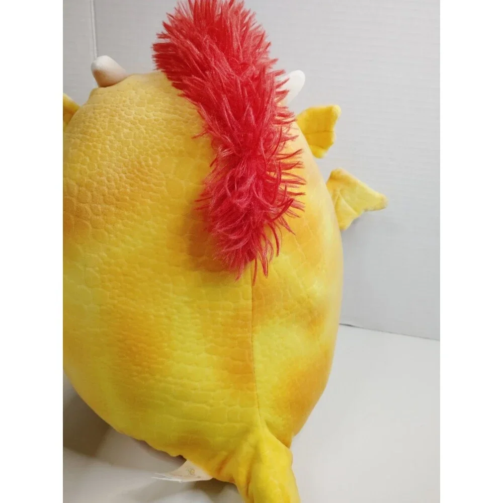 Squishmallows Dieric Dragon Plush Stuffed Animal, Yellow/White/Red/Orange